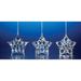 Club Pack of 12 Clear Icy Crystal Decorative Christmas Star Ornaments 3"