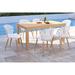 Amazonia Rubi 7pc FSC Teak Wood Outdoor Rectangular Patio Dining Set