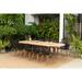 Amazonia Torrington 11pc Certified Teak Outdoor Patio Dining set - 11-Piece