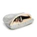 Snoozer Pet Products Snoozer Indoor/Outdoor Rectangle Cozy Cave Dog Bed Polyester in Gray/Black | 8 H x 35 W x 25 D in | Wayfair 43519