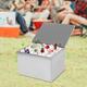 Miumaeov Outdoor/Indoor BBQ Island Stainless Steel Drop-in Ice Chest Cooler Ice Beer Bin with Hinged Cover Wine Cooler