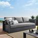 Modway Tahoe Outdoor Patio Powder-Coated Aluminum Sofa in Gray Charcoal