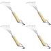 Garden Guru Stainless Steel Hand Rake Tiller with FSC Wood Ergonomic Handle Great for Gardening Cultivating and More (4 Pack)