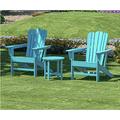 Oaks Aura Outdoor Plastic Chair Patio Lounge Chairs Classic Design with an Outdoor Side Table