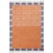 Casavani Pure Cotton Yoga Outdoor Patio Mat Orange Bedroom Area Carpet 4x12 feet