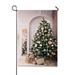 PKQWTM Hall Fireplace Arches Mirrors Christmas Wreath Tree Yard Decor Home Garden Flag Size 28x40 Inches