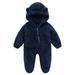 Dadaria Baby Boys Girls Clothes Newborn Fleece Footie Snowsuit Winter Bunting Onesie Cartoon Warm Hooded Romper Jumpsuit Outfits For Navy 3-6 Months Toddler