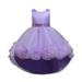 Pimfylm Dresses For Girls Toddler Baby Girl Tulle Dress Sleeveless 2023 Purple 6-7 Years