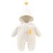 ZMHEGW Toddler Cute Jacket Baby Boys Girls Stars Snowsuit Winter Coat Warm Hooded Thick Romper Jumpsuit Outfits Warm Outwear 9-12 Months