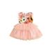 Baby Girls Summer Tulle Dress Toddler Casual Sleeveless O Neck Floral Embroidery Mesh Patchwork Dress 6M-6Y