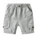 Pimfylm Toddler Baby Single and Toddler Boys Pull on Cargo Shorts Grey 4-5 Years