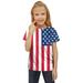 American Flags Kids Toddler Children Unisex Spring Summer Active Fashion Daily Daily Indoor Outdoor Print Short Sleeve American Tshirt Clothing 4Th Of July Tops Shirt Red 160