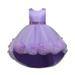 Pimfylm Dresses For Girls Toddler Baby Girl Tulle Dress Sleeveless 2023 Purple 3-4 Years