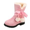Snow Boots Cotton Princess Boots Kids Bowkont Baby Fashion Girls Shoes Baby Shoes Girls High Tops Girl Toddler Size 6 Flexible Toddler Shoes Light up Shoes for Toddler Girls Sprinkles Women Shoes