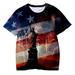 American Flags T Shirts Toddler Kid Boys Independence 3D Print 4Th-Of-July T-Shirt Tops Casual Clothes 4Th Of July Shirt Multi-color 140