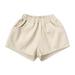 Pimfylm Cargo Shorts For Toddler Baby Boys Toddler Solid French Terry Shorts Beige 6-12 Months