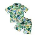 ZRBYWB Toddler Boys Short Sleeve Floral Print T Shirt Tops Shorts Child Kids Gentleman Outfits Cute Clothes