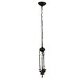 Meyda Tiffany 184620 20 Inch W Solar Black 3 LT Inverted Pendant Hardware Black Finish