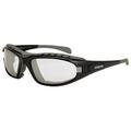 Crossfire Diamondback Foam Lined Indoor Outdoor Anti-Fog Lens & Shiny Black Frame Safety Glasses - (8 Pairs)