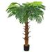 vidaXL Artificial Tree Cycas Lifelike Tropical Palm Tree with Pot 35.4 Green