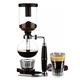 Glass Syphon Coffee Maker, Vacuum Glass Siphon Pot with Stainless Steel Base, 1-3 Cups Siphon Coffee Maker