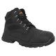 Worktough - Heeley Black Nubuck Safety Boots For Men - Heat Resistant Outsole - SRA Slip Resistant - Steel Toe Cap & Composite Midsole - Size 9