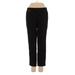 Jones New York Signature Casual Pants - Mid/Reg Rise Straight Leg Boyfriend: Black Bottoms - Women's Size 2 Petite