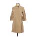 Old Navy Casual Dress - Shirtdress Collared 3/4 sleeves: Tan Print Dresses - Women's Size Small