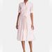 Ralph Lauren Dresses | Lauren Ralph Lauren Belted Pink Striped Cotton Midi Shirtdress- Size 6 | Color: Pink/White | Size: 6