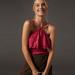 Anthropologie Tops | Anthropologie Ruffled Halter Tank In Raspberry Medium | Color: Pink | Size: M