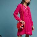 Anthropologie Dresses | Anthropologie Pink Satin Neck Tie Dress | Color: Pink | Size: 2