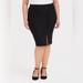 Torrid Skirts | 3/$30nwt Ponte Pencil Skirt Lace Up Side Slit Torrid Sz 3 3x | Color: Black | Size: 3x