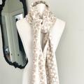 Coach Accessories | Coach Signature Wool, Cashmere Blend Reversible Scarf | Color: Cream/Tan | Size: Os