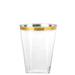 Ecoquality 10 Oz Square Plastic Clear Tumbler Cups w/ Gold Rim 110 Guests in Yellow | Wayfair EQ2836-110