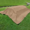 Covers & All Heavy Duty Waterproof Canvas Tarp w/ Grommet & Reinforced Edges, Tarpaulin for Pool/Boat/Tent Fabric in Brown | Wayfair cantrptan10b12