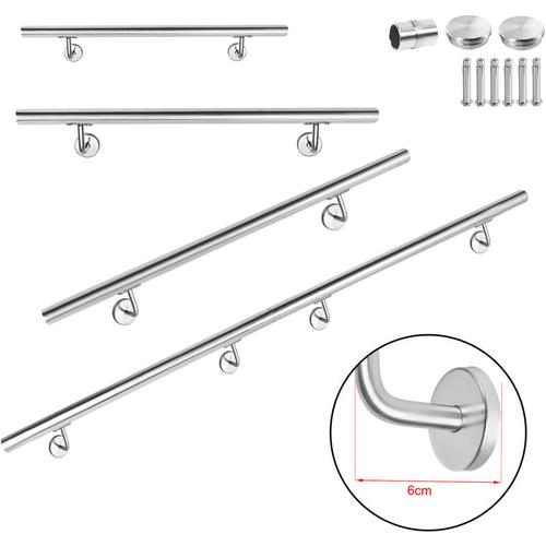 Handlauf Geländer Edelstahl Treppengeländer mit Metalldübeln 120cm – Aufun