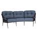 Woodard Derby 103" Wide Patio Sofa w/ Cushions Metal in Blue | Wayfair 4T0064-48-51N