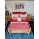 "DOLLHOUSE Red & White Retro Print Bedding Set 1:12th Scale | Set of 9 | Suitable for 6\"/15cm Figures | Handmade"