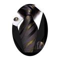 Hi-Tie 160 cm 178 cm Krawatten für Herren Seide extra lange Herren-Krawatten Set und Einstecktuch Manschettenknöpfe Paisley Krawatte Business Hochzeit, 178,8 cm, Schwarz, Gold, geometr, X-Large