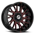 XF OFF-ROAD XF-230 20X10 6X135/6X139.7 -12ET 106.4CB GLOSS BLACK+MACHINED RED+RED MILLED LOGO