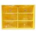 Multi compartment storage box Multifunctional plastic desktop storage box Mini art storage Jewelry Home office visible drawer - yellow