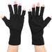 1 Pair Nail Art Gloves Anti UV Glove Nail Gloves UV Protective Gloves Fingerless Gloves LED Nail Art Curing Lamp Protective Glove Manicure(Black)