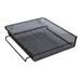 2PK Universal Deluxe Mesh Stackable Front Load Tray 1 Section Letter Size Files 11.25 x 13 x 2.75 Black (20004)