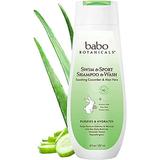 Babo Botanicals Purifying Swim & Sport 2-in-1 Shampoo & Wash Citrus Mint 16 oz 2 Pack