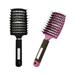 Yiting 2 Pack Detangler Bristle Nylon Hairbrush Boar Bristle Hair Brush Curved and Vented Detangling Hair Brush Anti-static Massage Comb Hair Brush for All Hair Types (Black+Pink)