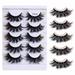 zttd 5 pairs of colorful fried false eyelashes multilayer thick cross synthetic fiber eyelashes synthetic fiber eyelashes dramatic long and thick curly false eyelashes