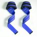 Hard Pull Wrist Lifting Straps Grips Band-Deadlift Straps with Neoprene Cushioned Wrist Padded - blue