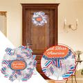 RKSTN 4th of July Wreath Americana Wreath Patriotic Wreath Memorial Day Wreath Red White and Blue 4th of July Decorating Front Door Window Wall Decoration 4th of July Decorations on Clearance