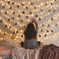 Photo Clip String Lights Fairy String Lights with Clear Clips for Hanging Pictures Photo String Lights with Clips - Perfect Dorm Bedroom Wall Decor Wedding Decorations(Power Light Color)