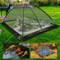 VEVORbrand Pond Cover Dome 10x14 FT Garden Pond Net 1/2 inch Mesh Dome Pond Net Covers with Zipper and Wind Rope Black Nylon Pond Netting for Pond Pool and Garden to Keep Out Leaves Debris